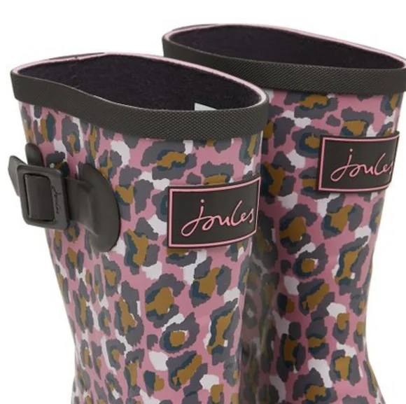 Joules Shoes Joules Molly Welly Leopard Rain Boots In Pink